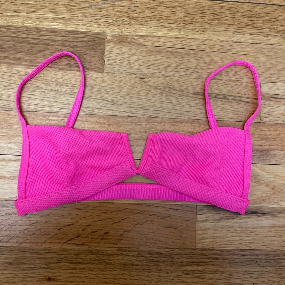 pacsun LA hearts pink bikini top. size XS